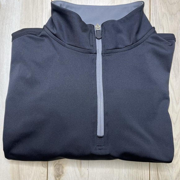 Rorie Whelan Performance Golf Quarter Zip Pullover Sweater Black Men's Large - Picture 1 of 13
